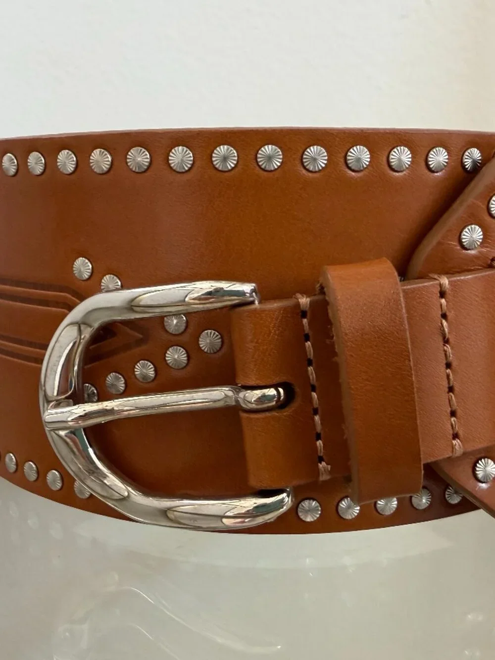 Isabel Marant Lecce Studded Leather Belt